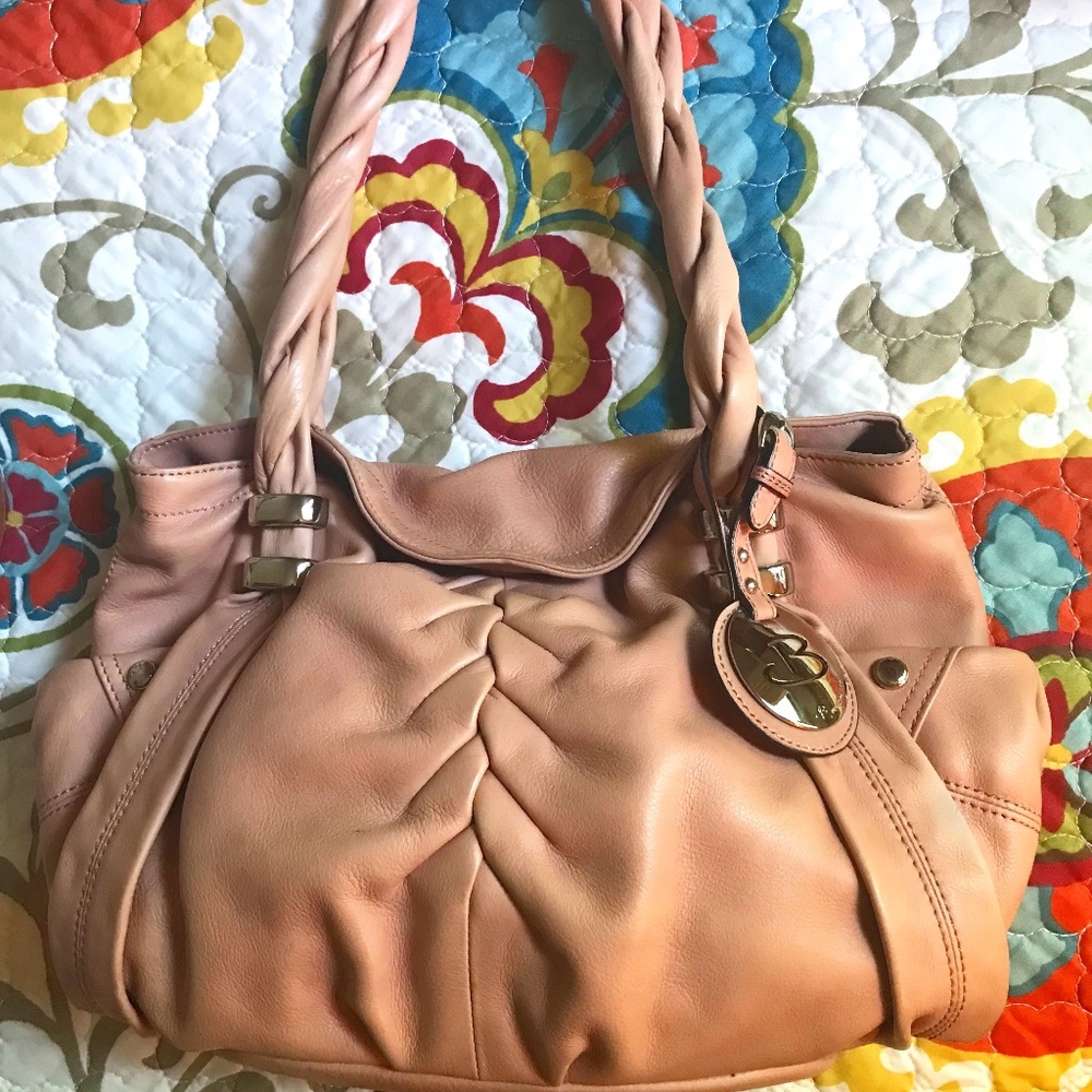 B. Makowski. Dusty Rose Buttery Leather Hobo Purse